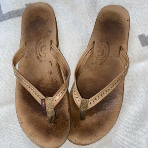 Diamond Rainbow flip flips size 8